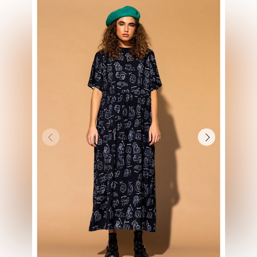 DRESSED in LALA Never Too Much Oversized Dress in Zodiac Love—Barely worn!